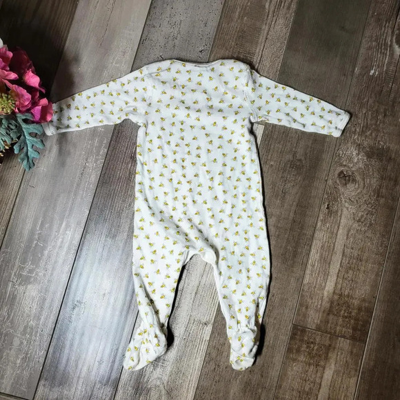 Burt's Bees Baby Honey Bee Organic Snap Button Bottom Footed Sleep & Play - Picture 7 of 7